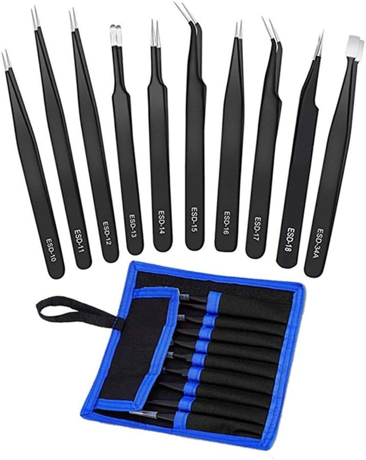 Wafer and die handling tweezer set