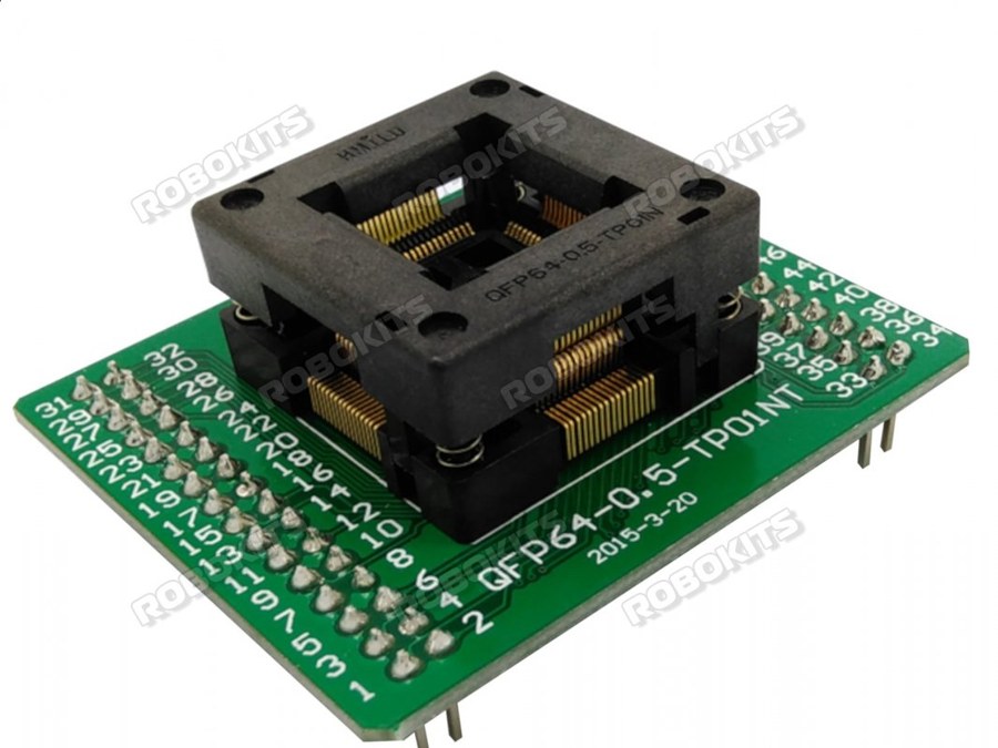 QFP64 burn-in / programming socket